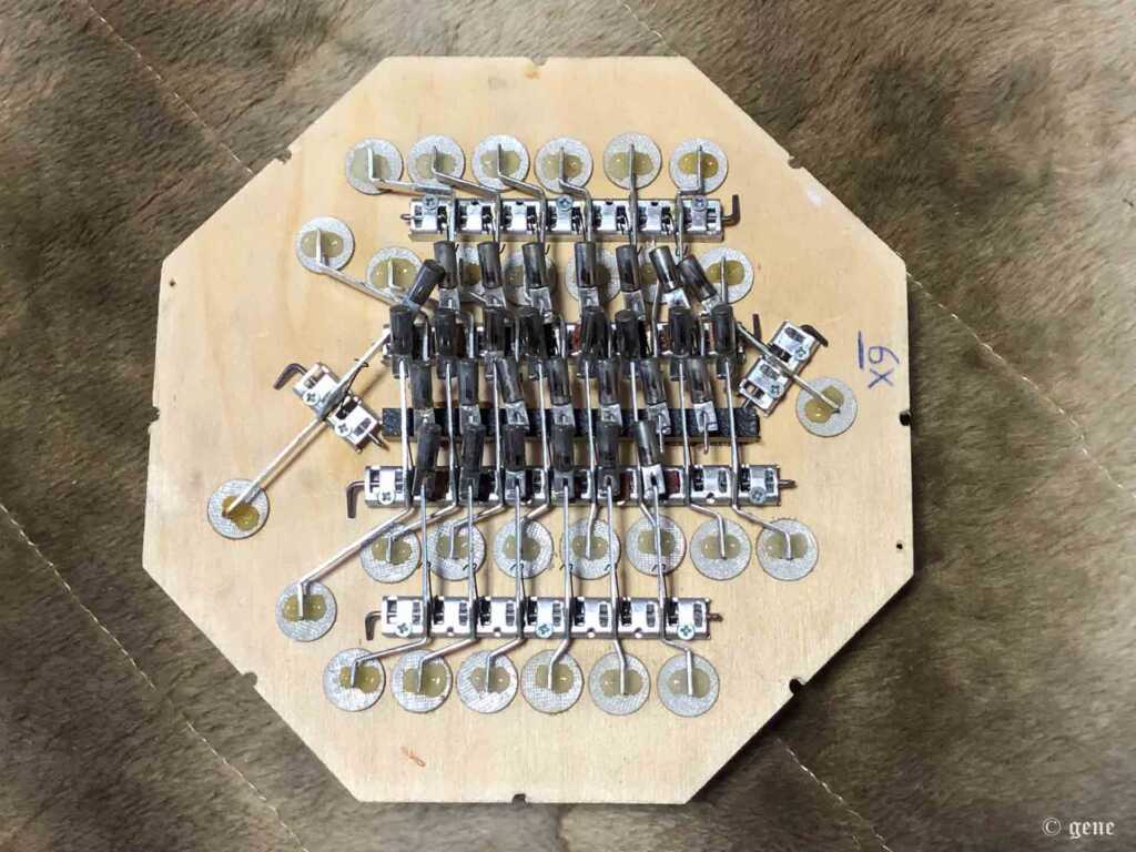 Bastari / Stagi（バスタリ・スタジー）イングリッシュ・コンサーティーナ 56ボタン Tenor Treble(テナー・トレブル)　アクション　右